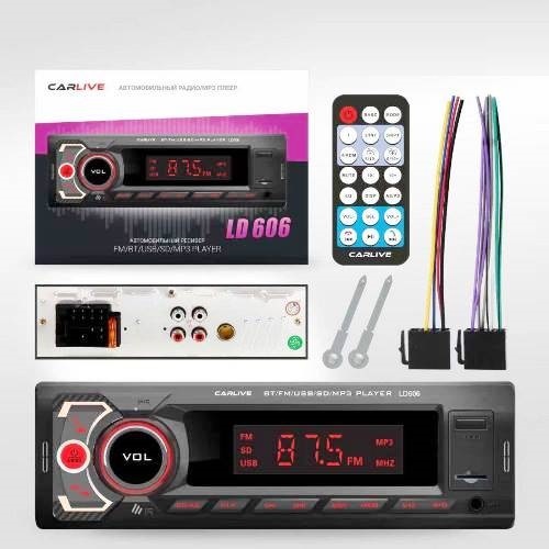 Автомагнитола CarLive LD606 LED.2USB.BT.TF.FM.ISO.4RCA