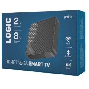Perfeo SMART TV BOX приставка "LOGIC 2/8",Allwinner H313,Android 10, 2Gb/8Gb,Пульт Bluetooth (С)