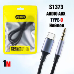 Аудио-Кабель Ugetus UG04 Type-C на Audio aux 1м (black)