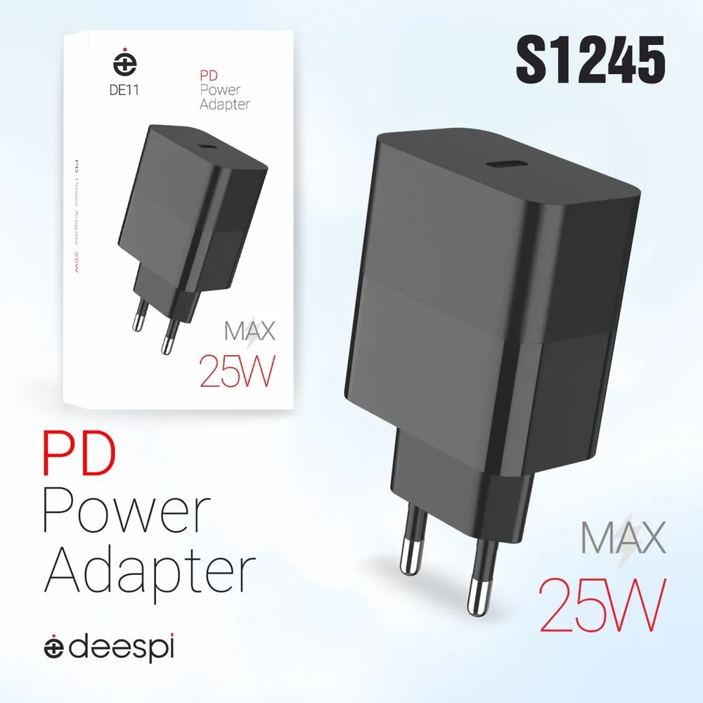 СЗУ DEESPI DE11/ Сетевое ЗУ/ PD/ Выход: 25W/ Черный