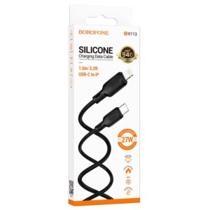 Кабель BOROFONE BX113/ Type-c - Lightning/ 2м/ 27W/ Силикон/ Черный