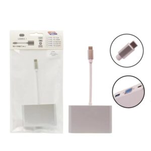 Адаптер H145  Type-C to VGA+USB3.0+Type-C