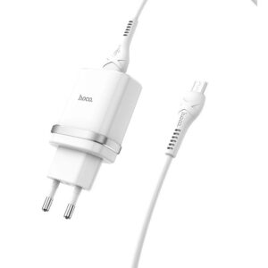 HOCO N3/ Сетевое ЗУ + Кабель Micro 1m/ QC 3.0/ 1 USB/ Выход: 5V_9V_12V, 18W/ White