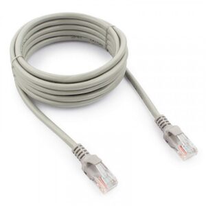 Патч-корд RJ-45 - RJ-45  5,0м кат.5e UTP серый -/220907/