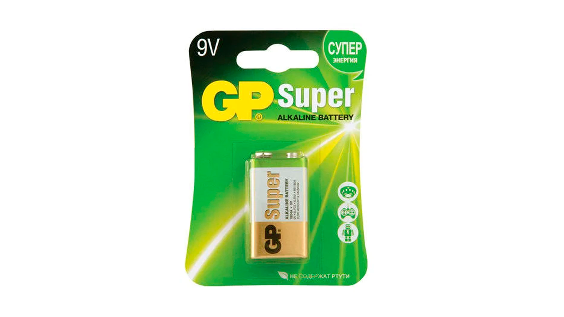 full_image Батарейка GP 6LR61/1BL Super G-TECH