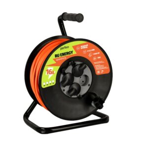 Perfeo удлинитель на катушке без заземления  "RU ENERGY" 30м 4гн 16А ПВС 2х2,5 IP44