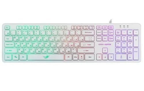 Клавиатура KGK-17U WHITE Dialog Gan-Kata - игровая с RGB-подсветкой, USB, белая