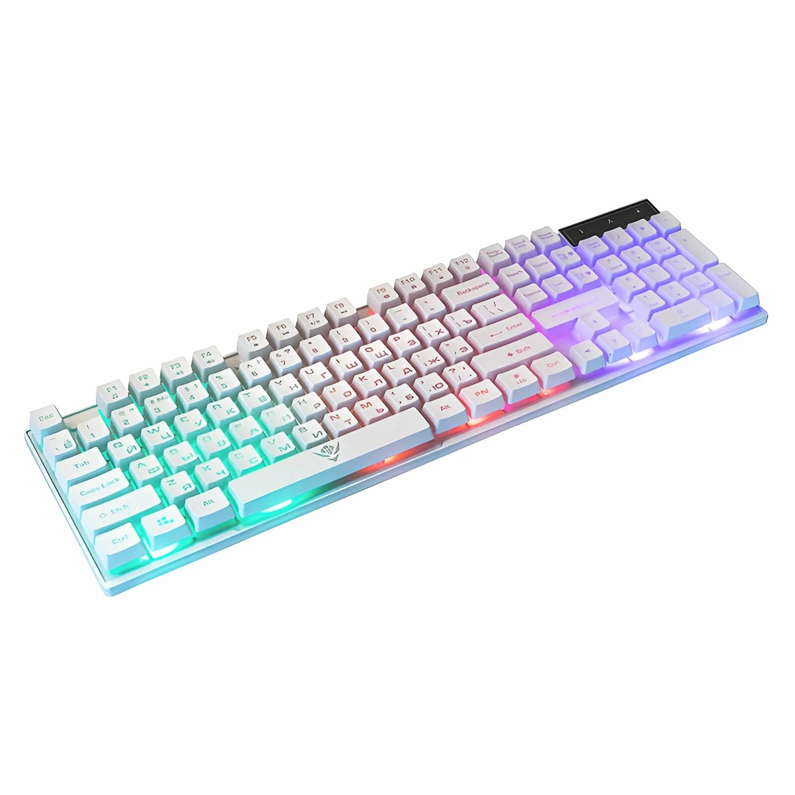 Клавиатура KG-23U WHITE Nakatomi Gaming - игровая с RGB-подсветкой, USB, белая