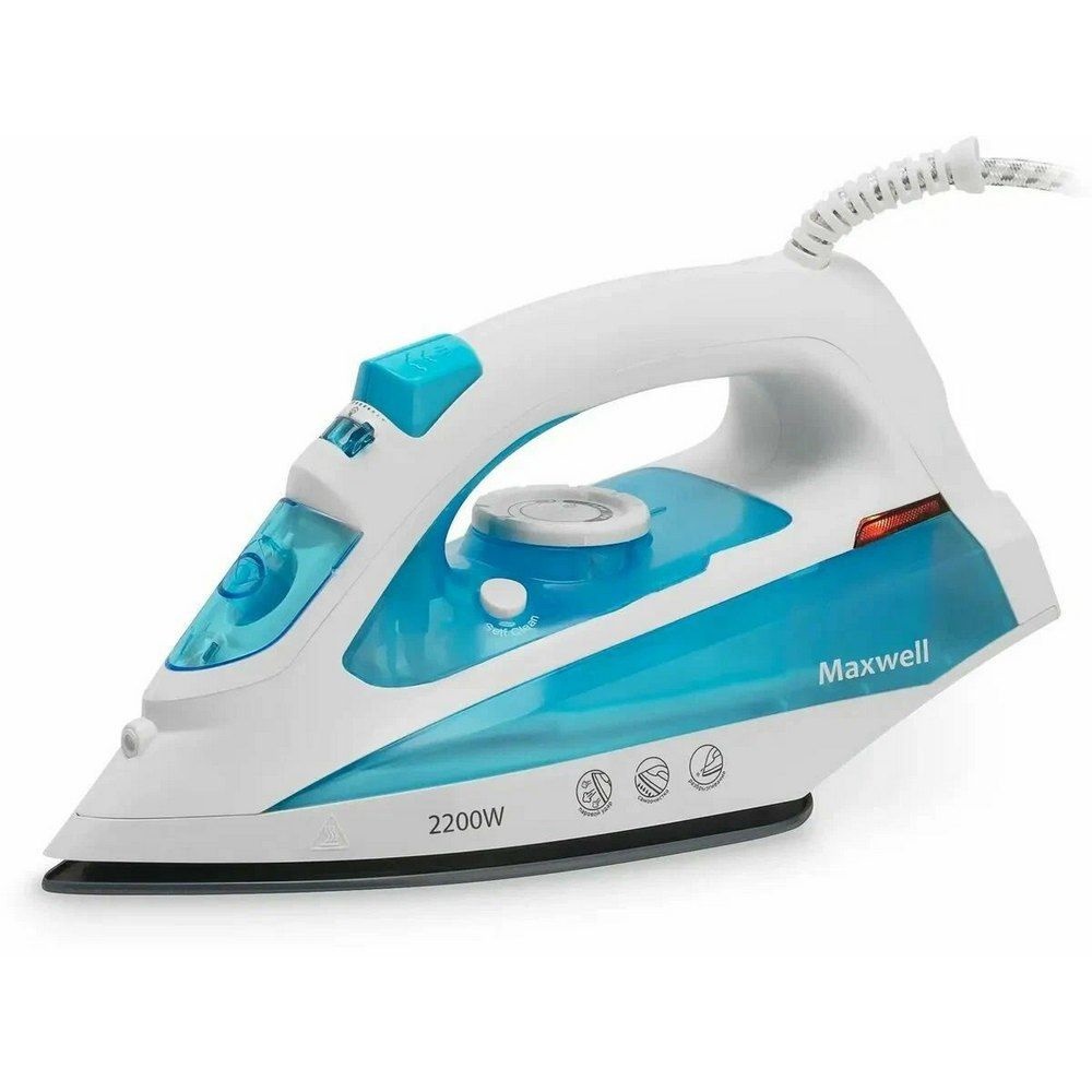 Утюг Maxwell MW-3055B 2200вт Белый/Голубой