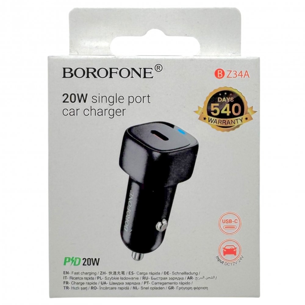 АЗУ BOROFONE BZ34A/ 1PD/ 20W/ Черный