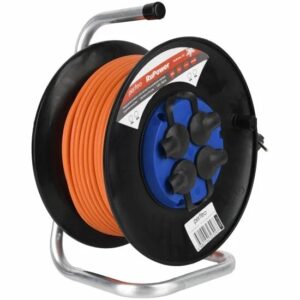 Perfeo удлинитель на катушке без заземления "RU ENERGY" 50м 4гн 16А КГ 2х1,5 IP44 черный