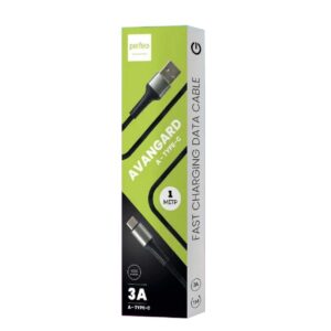 PERFEO Кабель USB A вилка - Micro USB вилка, 2.4A, зеленый, длина 1 м., AVANGARD (U4023)