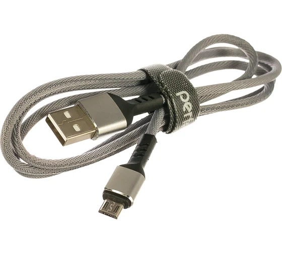 PERFEO Кабель USB A вилка – Micro USB вилка, 2.4A, серый, длина 1 м., Micro Premium (U4806)