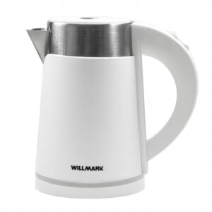 Чайник эл. WILLMARK WEK-1008PS (мощ. 1000., объем 0.8л., корп. из нерж.сталь. и пластик, бел.)