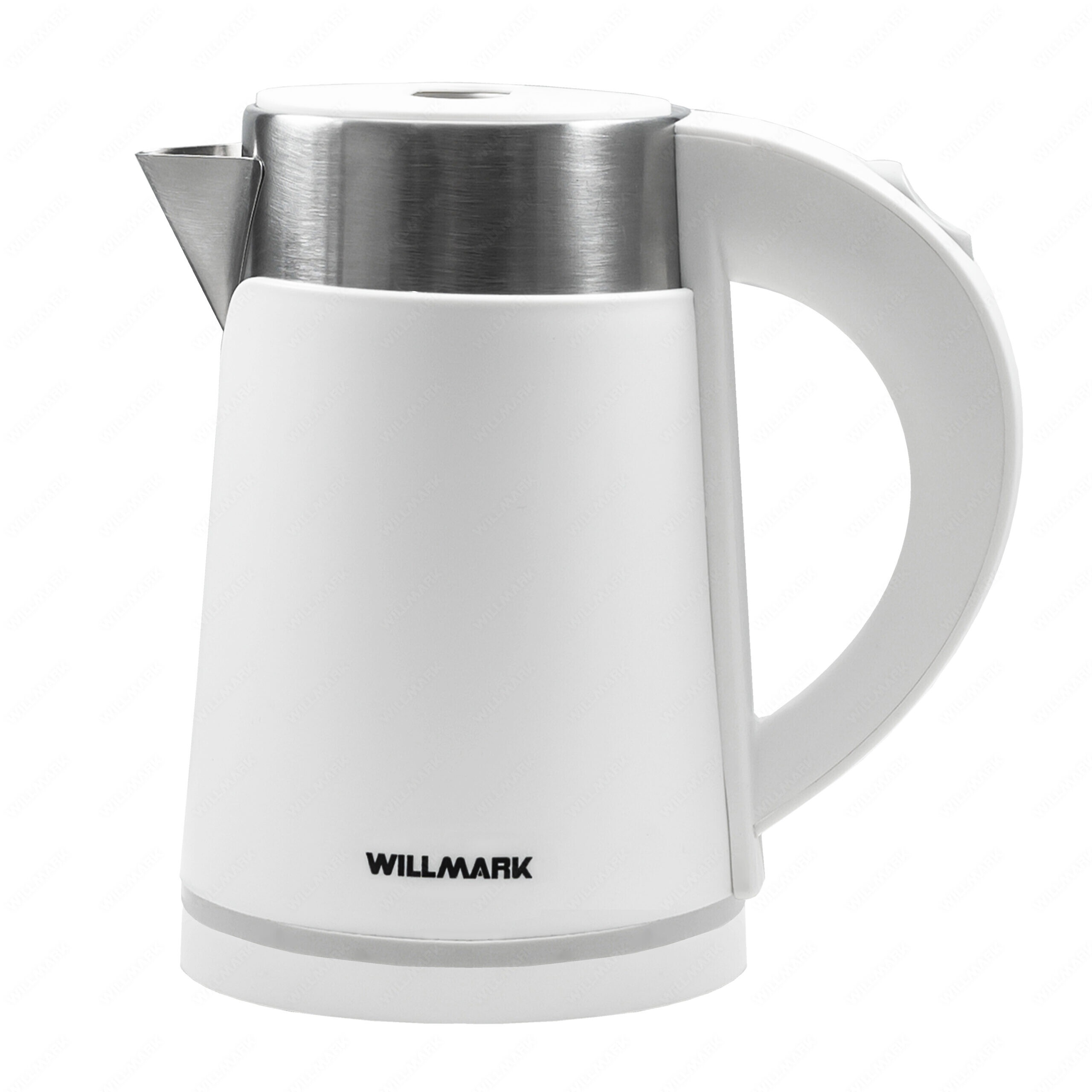 Чайник эл. WILLMARK WEK-1008PS (мощ. 1000., объем 0.8л., корп. из нерж.сталь. и пластик, бел.)