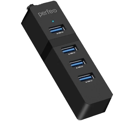 Perfeo USB-HUB 4 Port, 3.0 (PF-H040 Black) чёрный